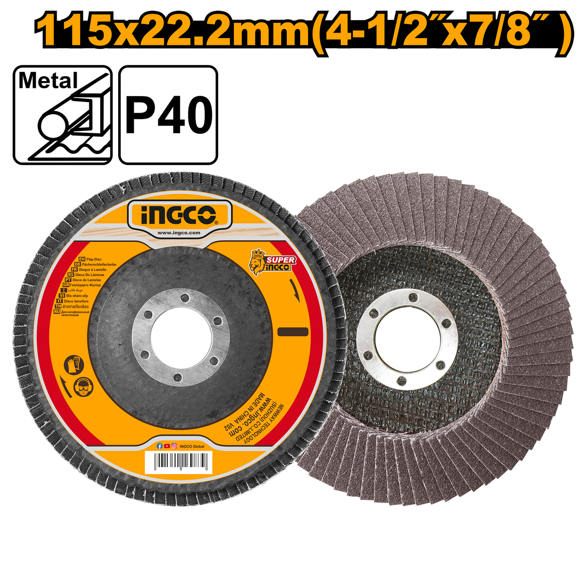 DISC FLAP 115X22MM P40