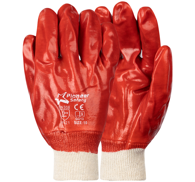 DROMEX GLOVE PVC RED STD