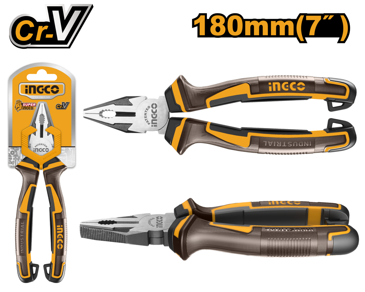 PLIER COMBINATION 180MM CR-V