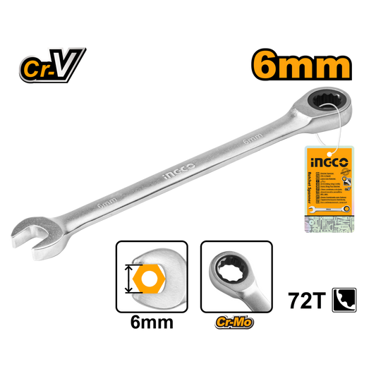 SPANNER RATCHET 06MM