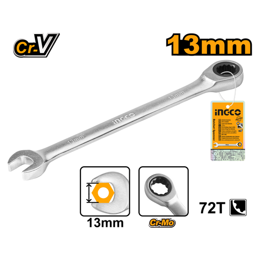 SPANNER RATCHET 13MM