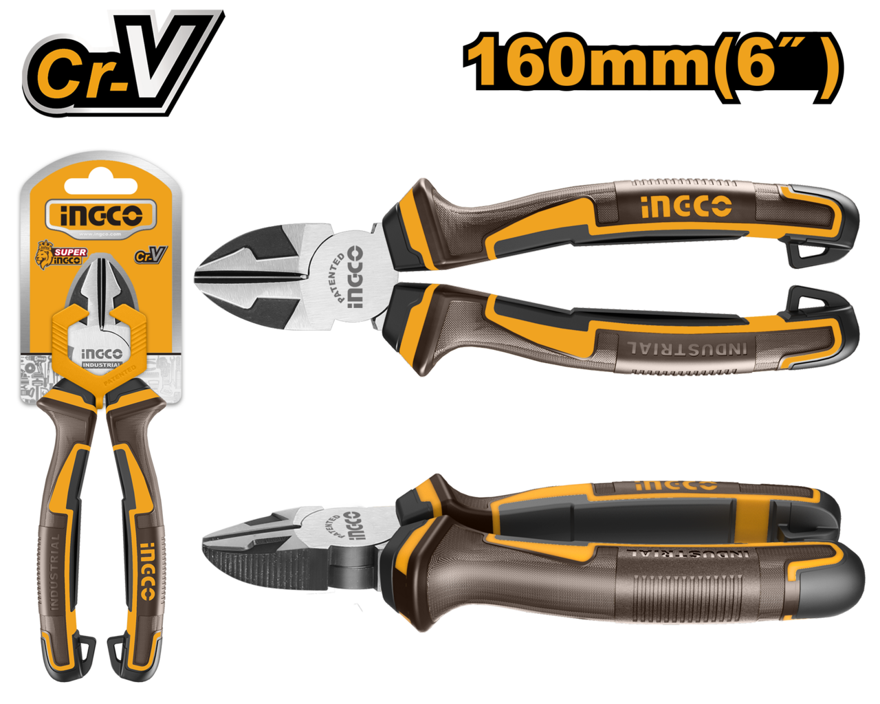 PLIER DIAGONAL 160MM CR-V