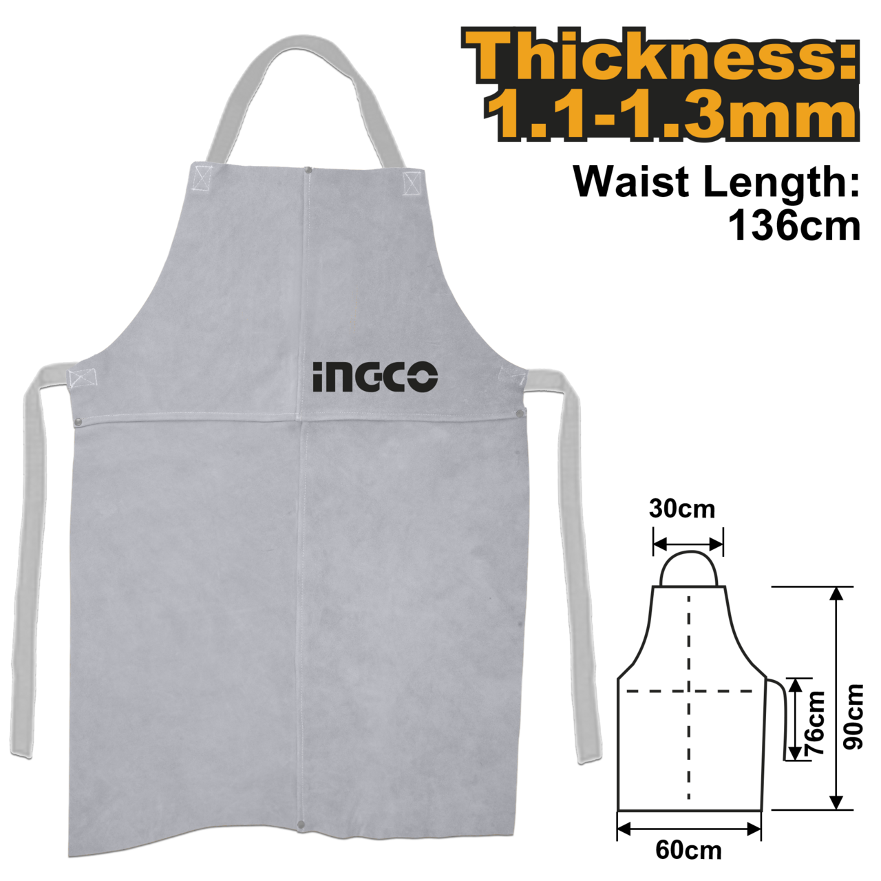 Leather welding apron