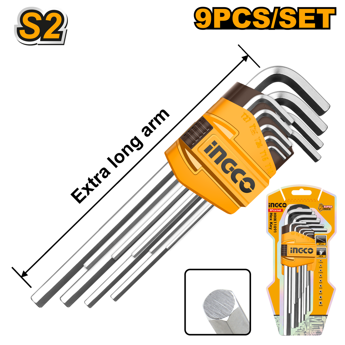 A/KEY 9PC 1.5-10MM XL CR V