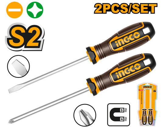 S/DRIVER S2 SET PH/SLOTTED MAG 2PCS