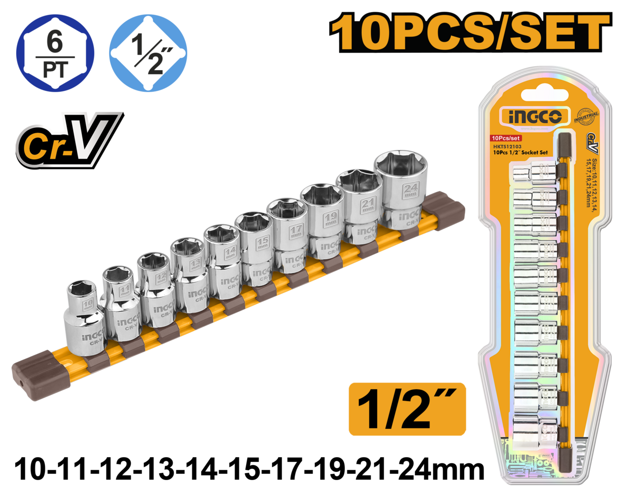 SOCKET SET 1/2``10PC