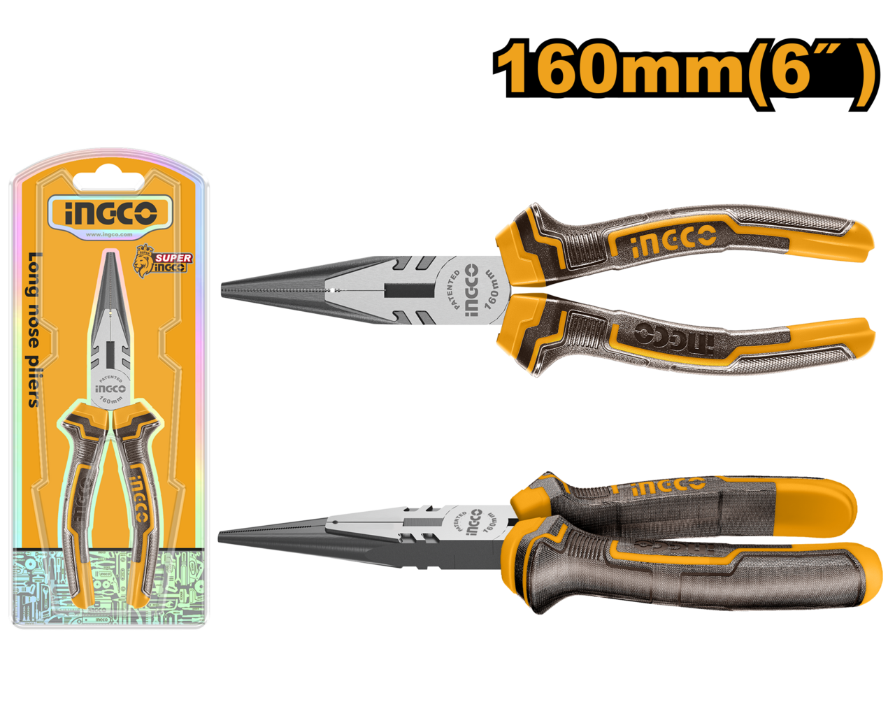 PLIER L/NOSE 160MM POLISHED