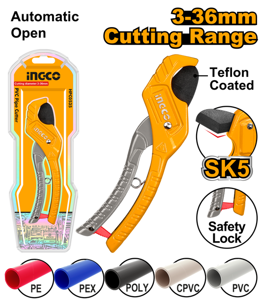 PIPE CUTTER PVC 210MM 3-36MM