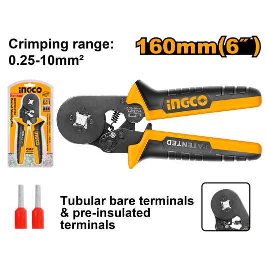 PLIER CRIMPING RATCHET 0.25-10MM2