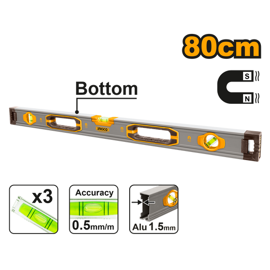 LEVEL ALUM WITH MAGNET 80CM