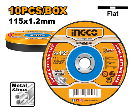 DISC CUT STEEL 115MM 10PC
