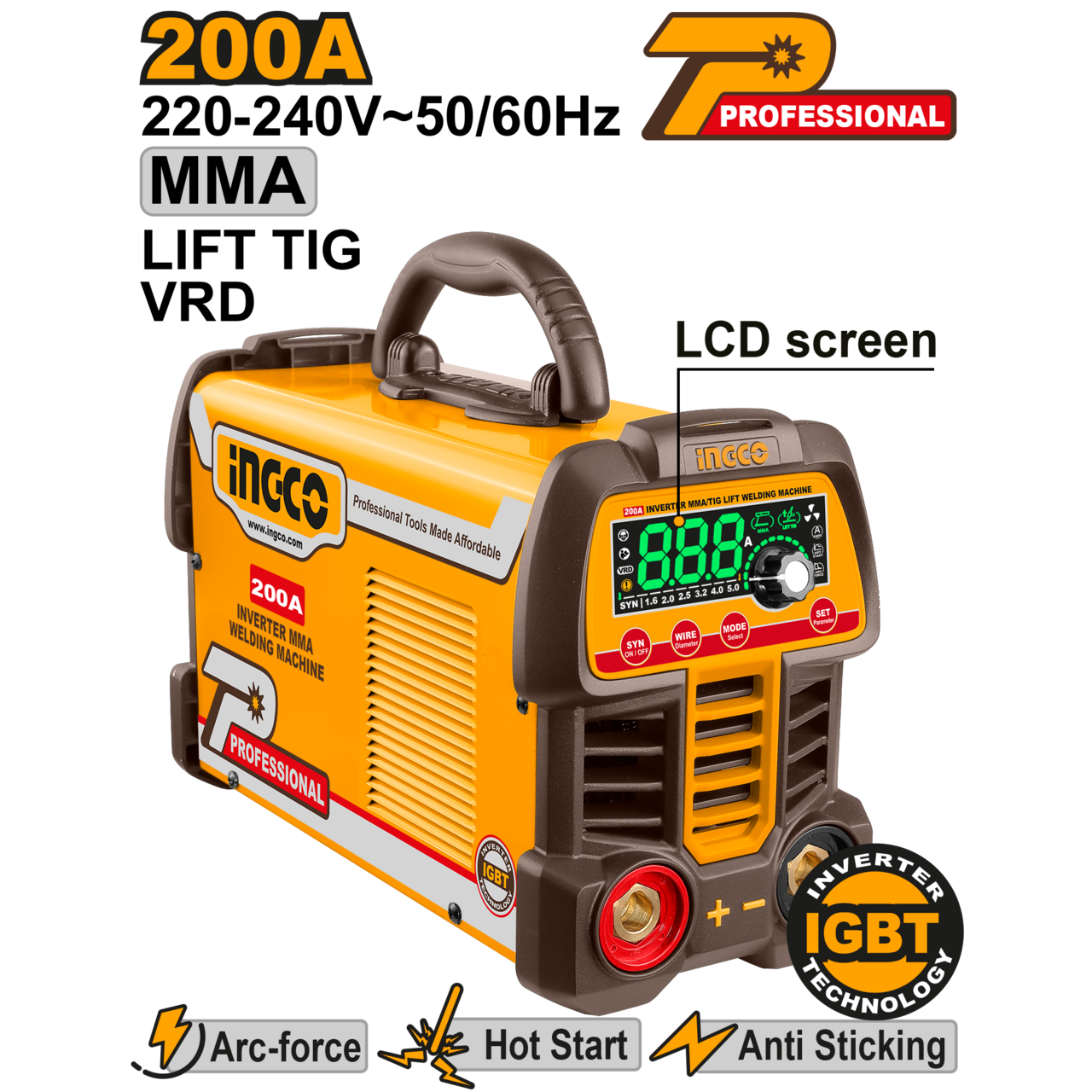 INVERTER 200A MAG/TIG 79V + ACC