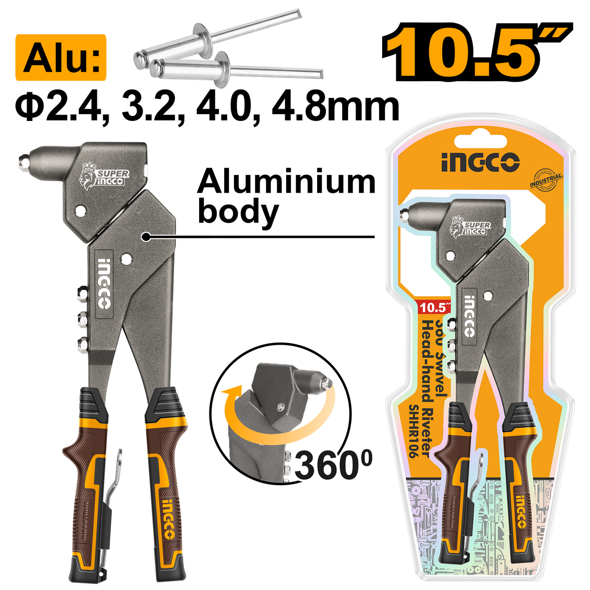 RIVETER HAND 360DEG SWIVEL