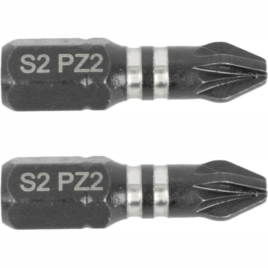 IMPACT POZI. 2 X 25MM INS.BIT 2/CARD PZ2