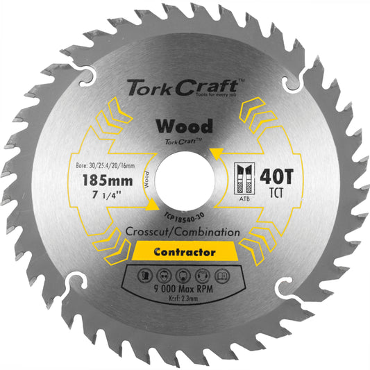 BLADE CONTRACTOR 185 X 40T 30/20/16/1 CIRCU