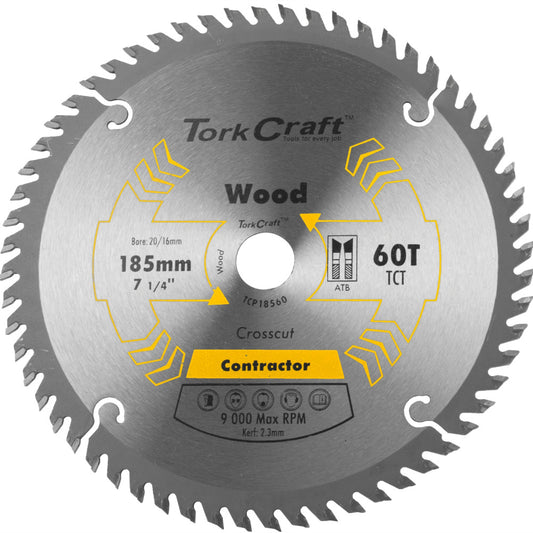 BLADE CONTRACTOR 185X60T 20/16 CIRCULAR SAW
