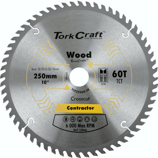 BLADE CONTRACTOR 250 X 60T 30/20/16 CIRCULA