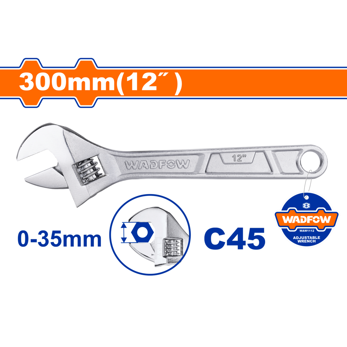 WRENCH ADJ 300MM