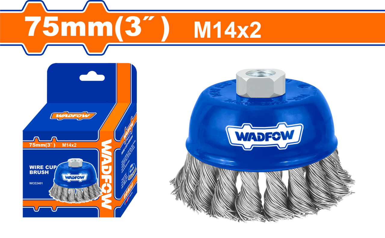 WIRE CUP BRUSH M14X2 75MM