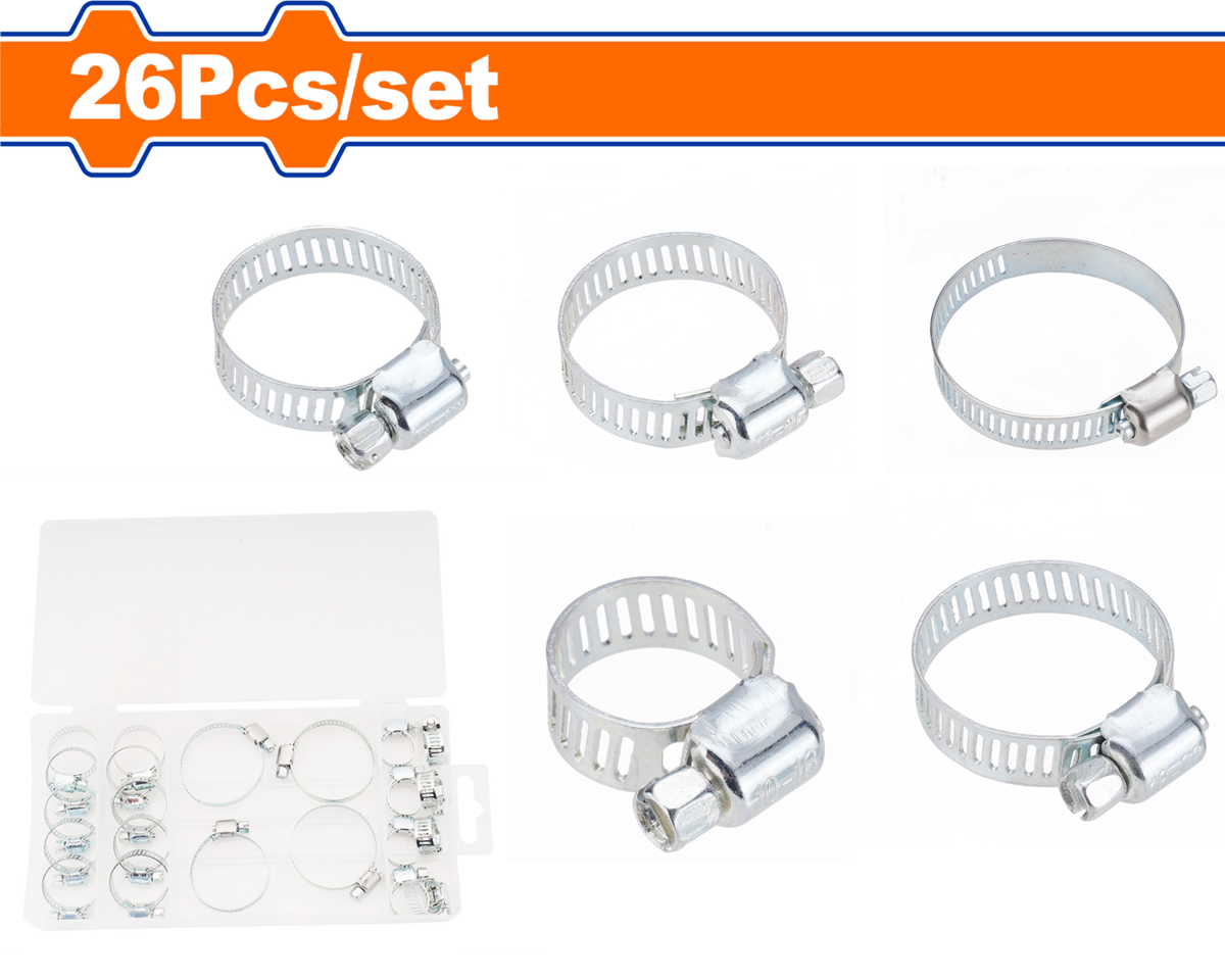 HOSE CLAMP SET 16-40MM 26PCS