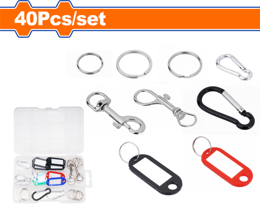 KEY RING ACC SET 40PCS