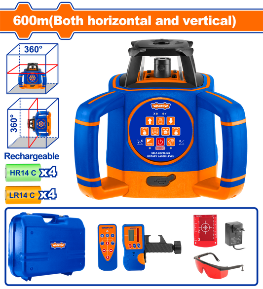 LASER SELF LEVELING ROTARY 600M HRZ&VERT+BAT