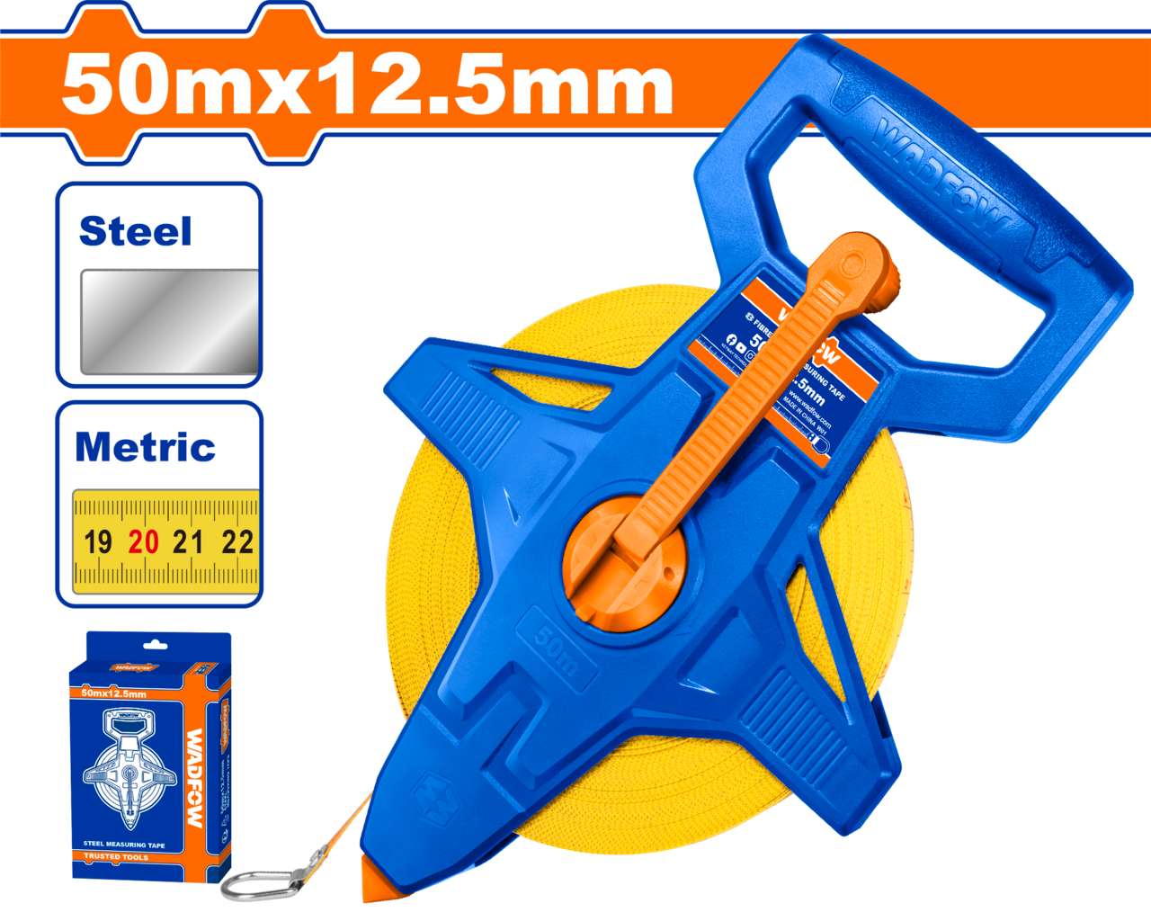 TAPE/M STEEL RETRACTING GEAR 50X12.5MM