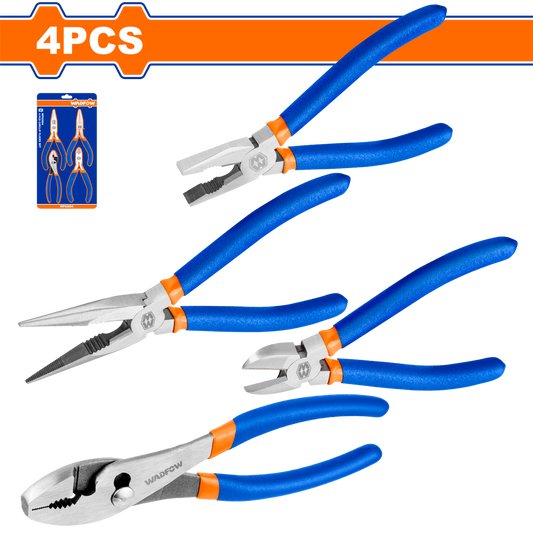 PLIER SET 1 COLOUR 160MM 4PCS