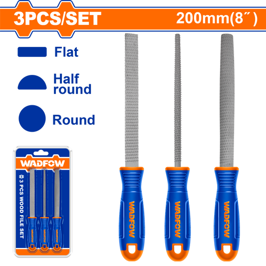 FILE WOOD SET 200MM 3PCS