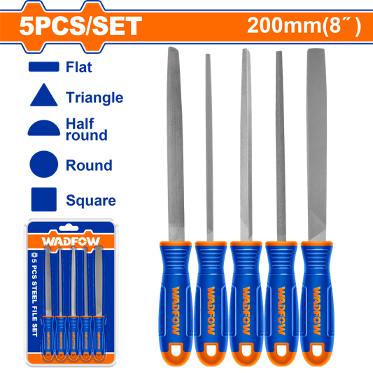 FILE STEEL SET 200MM 5PCS