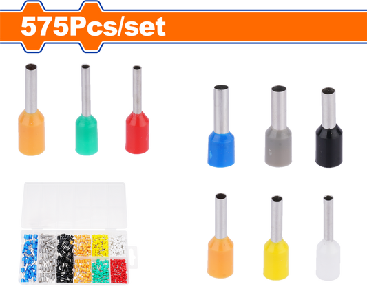 TERMINAL LUGS INSULATED TUBULAR ACC SET 575PCS