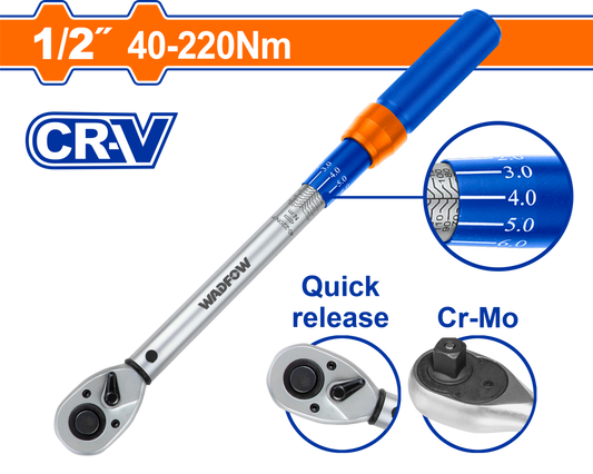 WRENCH TORQUE PRESENT CR-V/CRMO 1/2 40-220NM