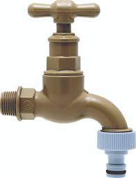 Unitwist Garden Tap Plastic 1/2 x 3/4 x 1/2" Brown