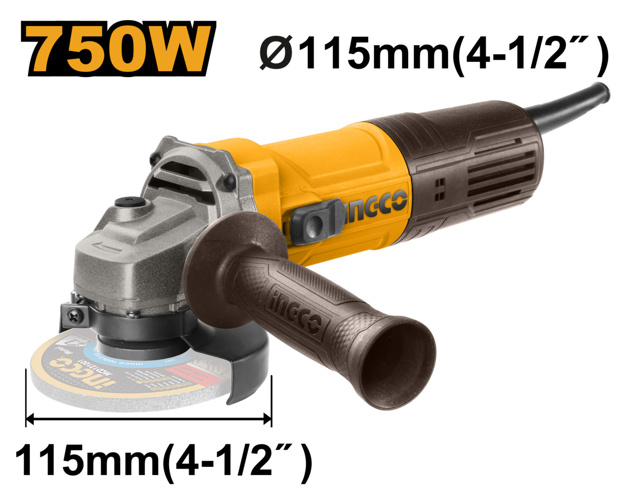 ANGLE GRINDER 750W 115MM NT