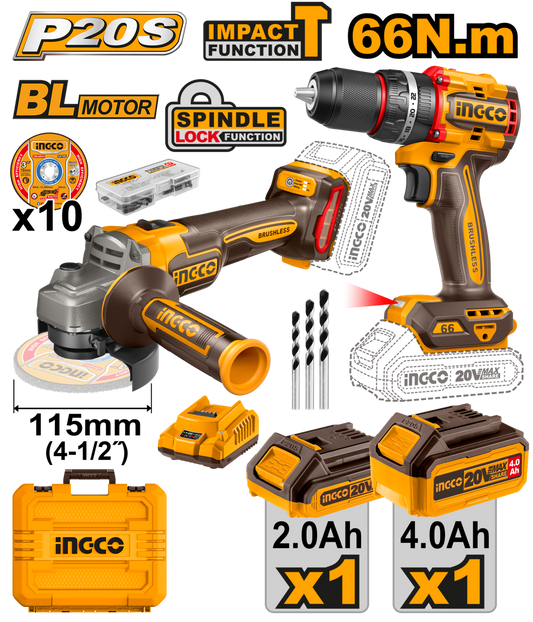 20V PS+ C/L 2PC DRILL/ANGLE GRINDER KIT