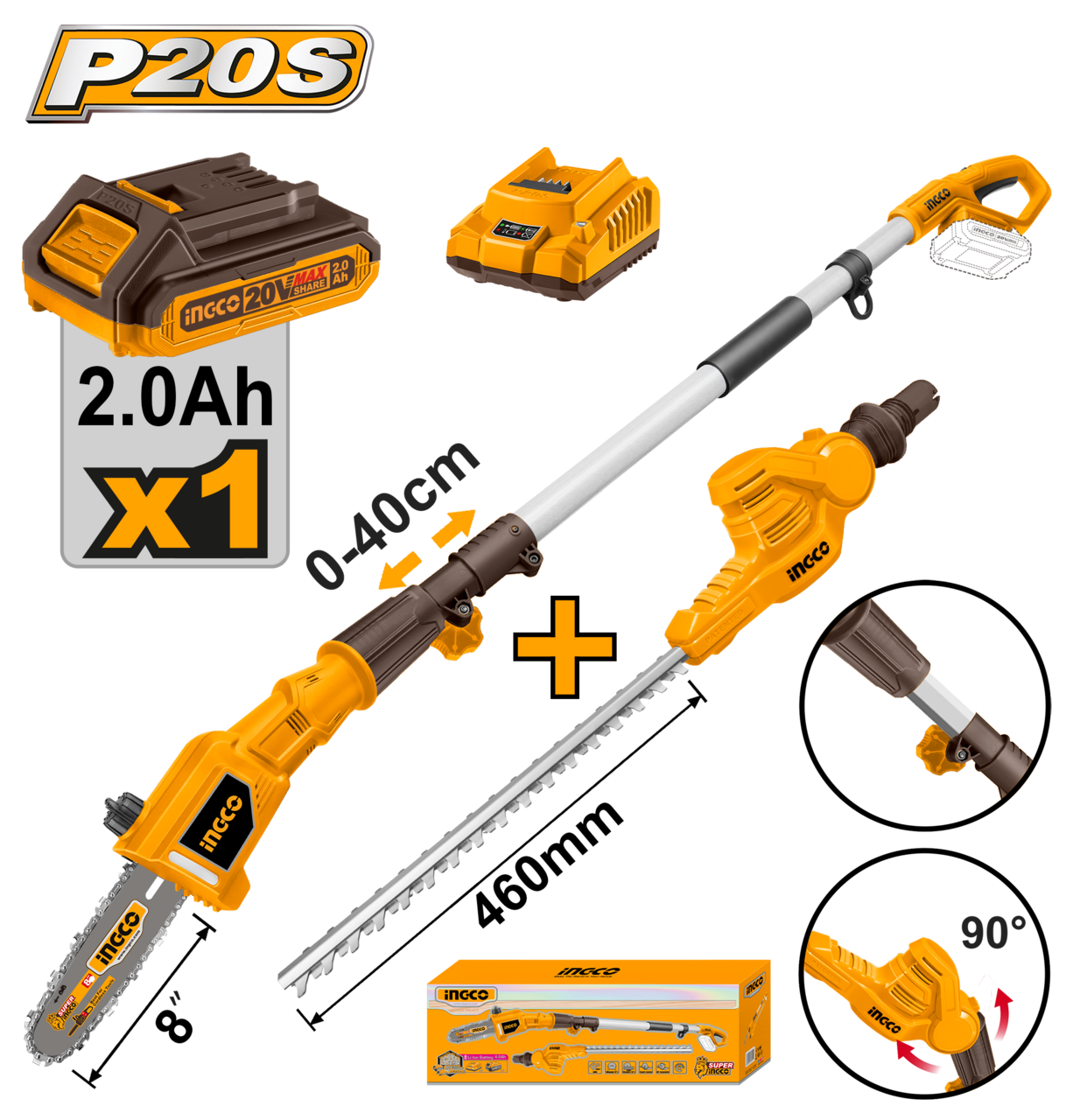 20V PS+ POL SAW & EDGE TRIMMER KIT
